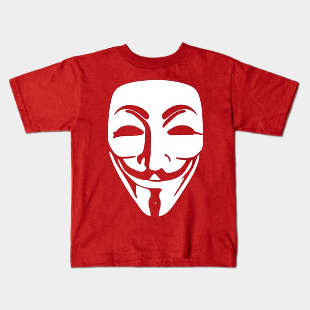 Anonymous (Guy Fawkes Mask) Kids T-Shirt by truthtopower